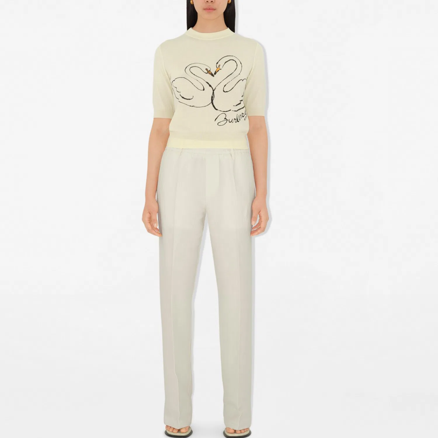 Футболка Swan Burberry, женская, соленое белый — фото 3