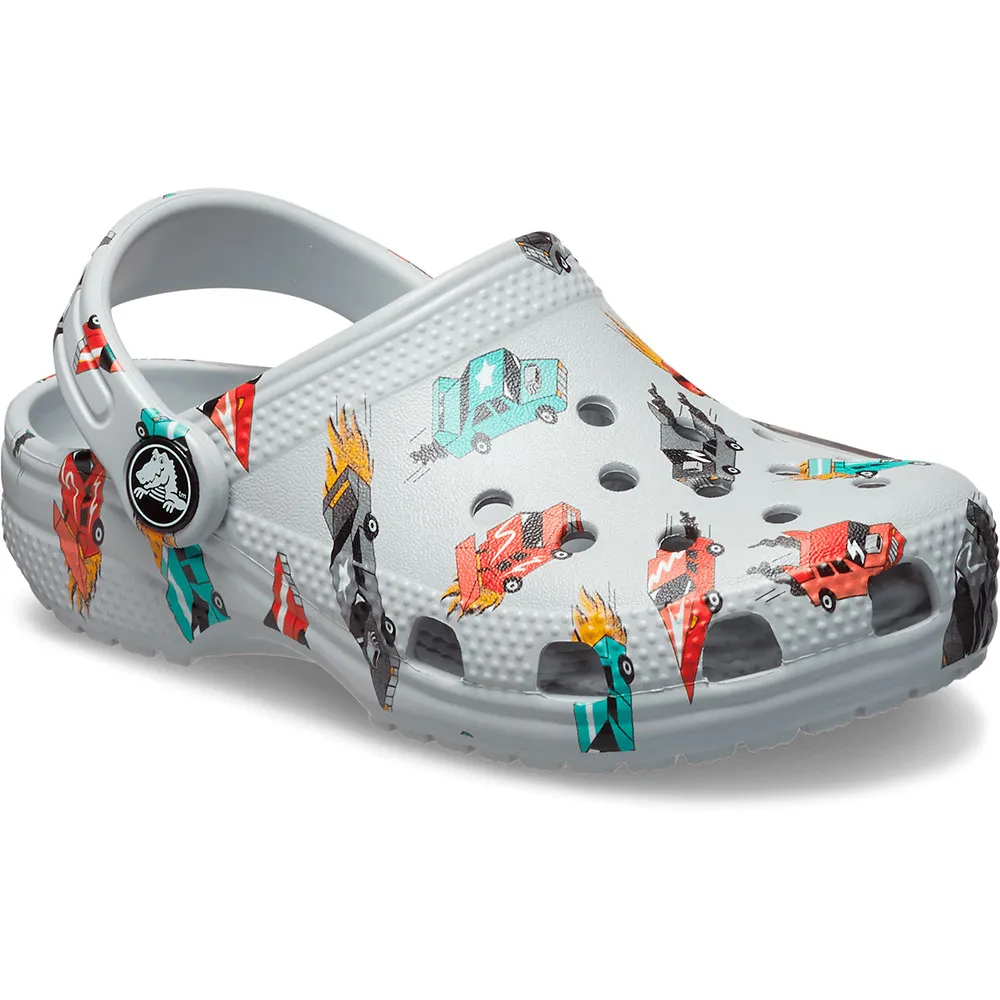 

Сабо Crocs Classic Race Cars Graphic, серый