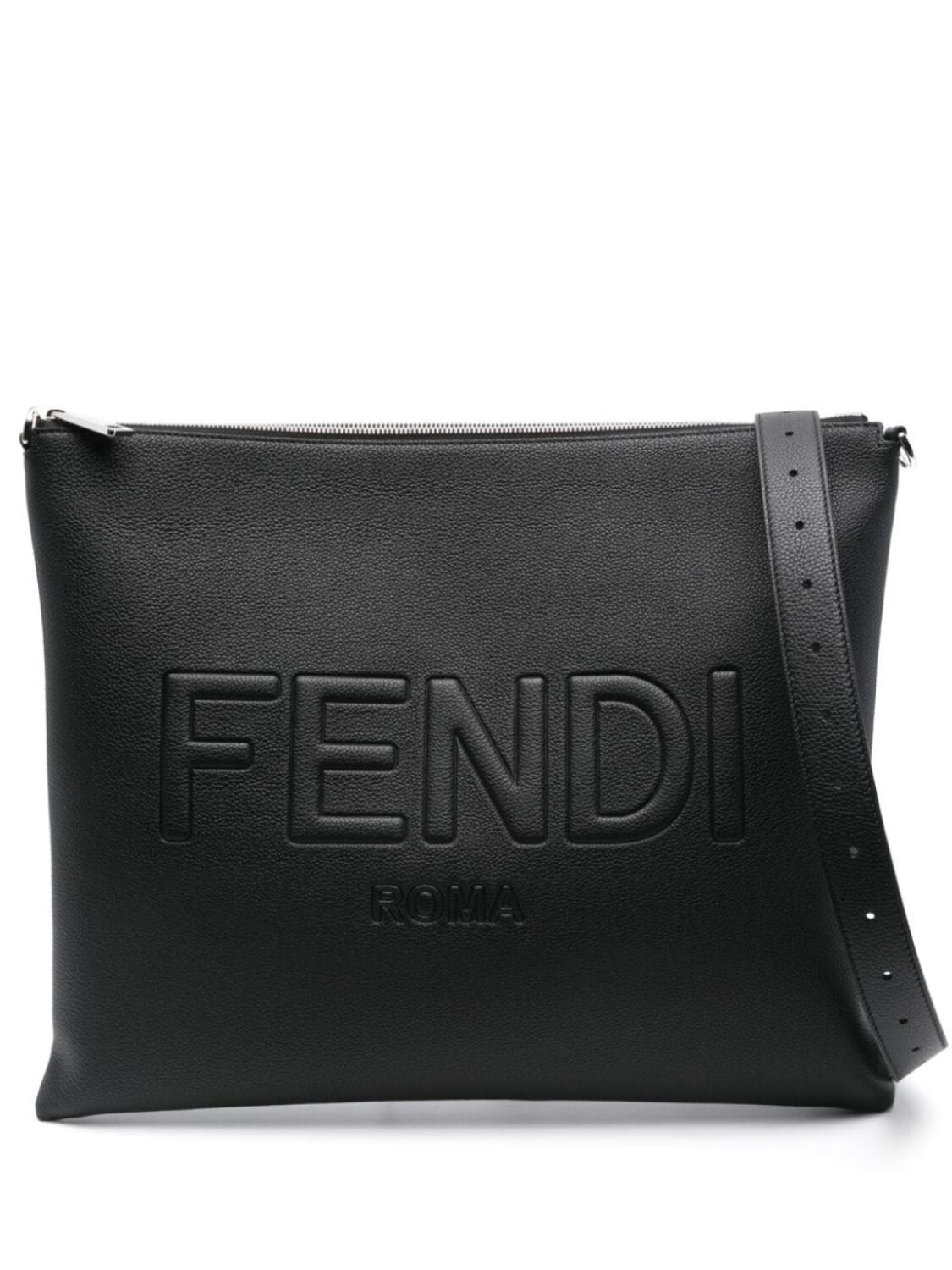 

FENDI клатч с логотипом, черный