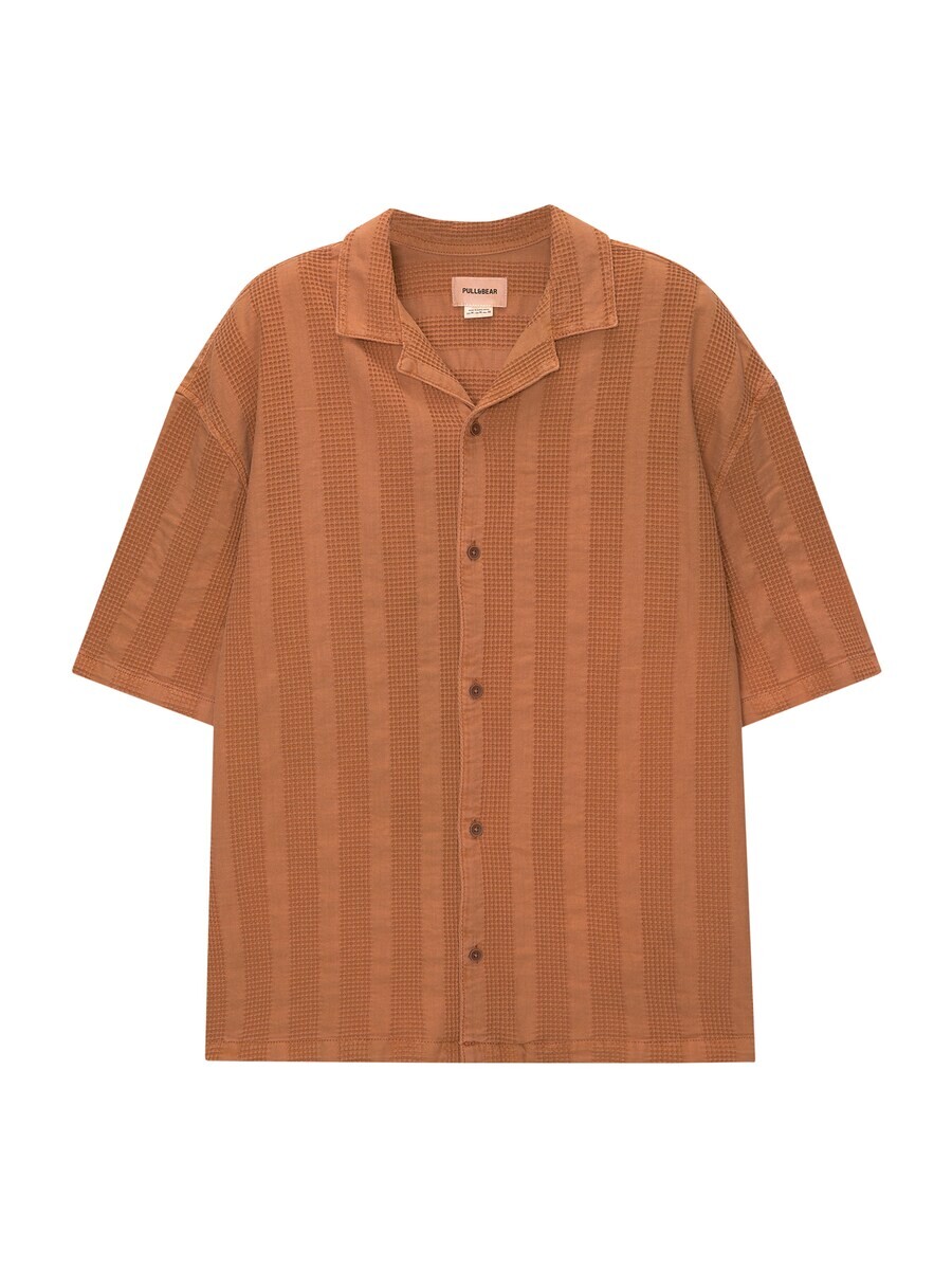 

Рубашка Pull&Bear Comfort fit Button Up, темно-оранжевый