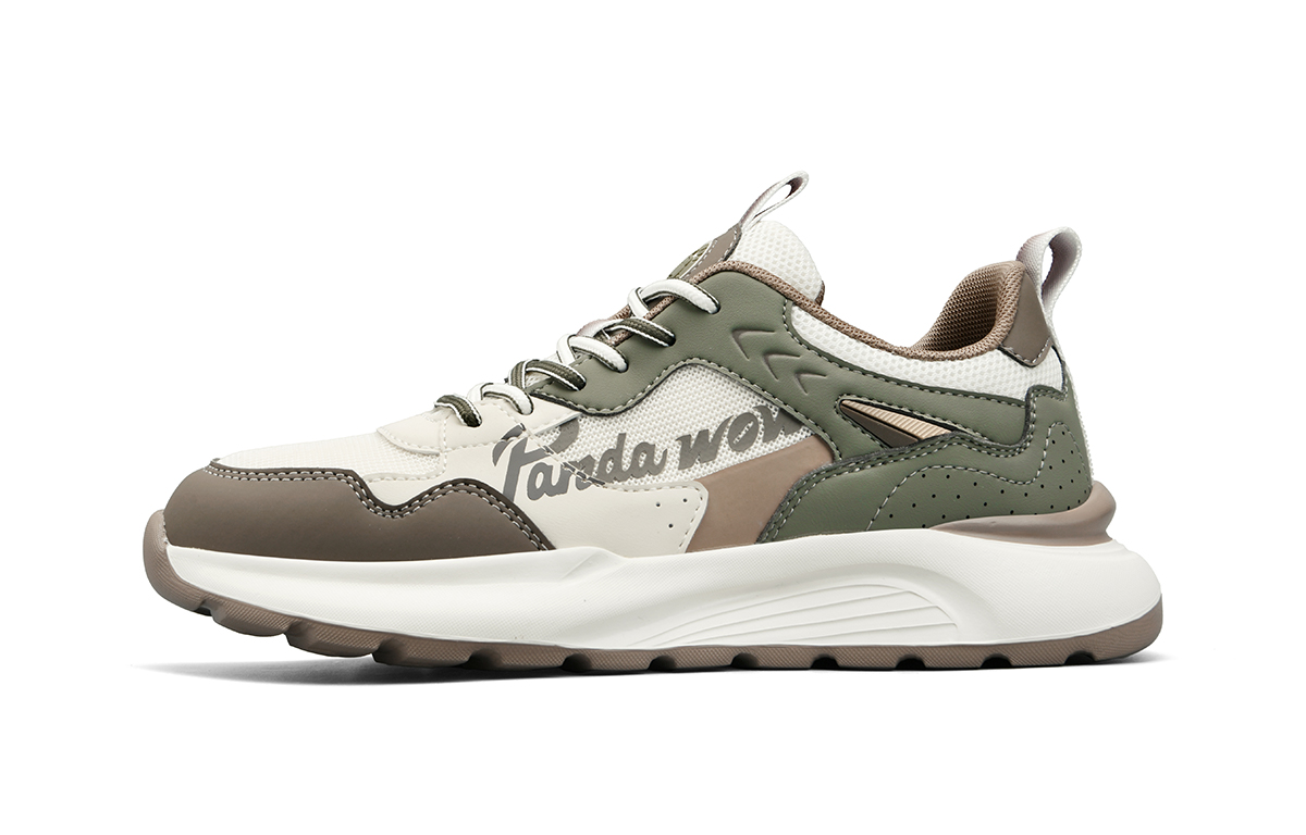 

HLA Повседневные кеды Panda Wowo Series с низким верхом мужские бежево-зеленые, цвет Beige Green