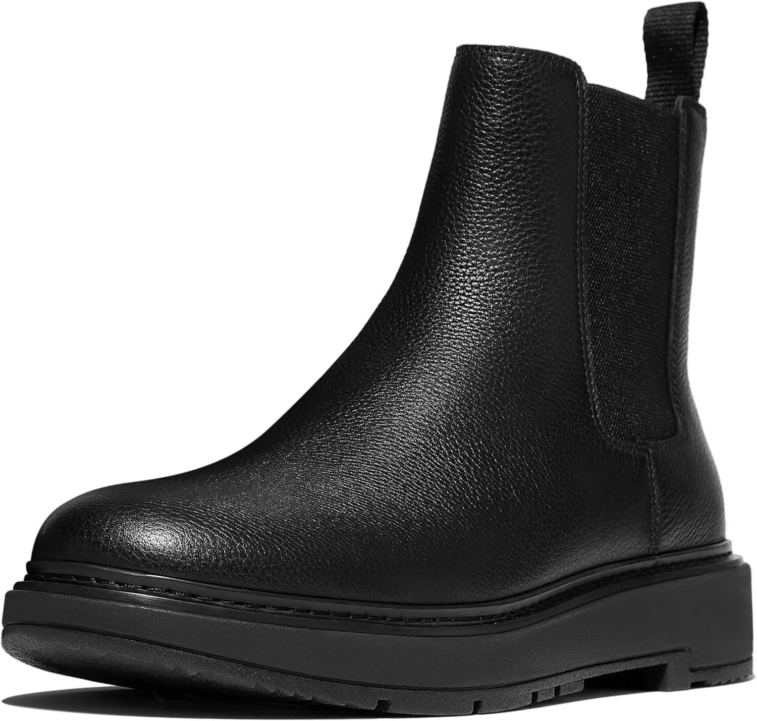 Мужские ботинки челси Fitflop Skandi из мятой кожи, Black — фото 4