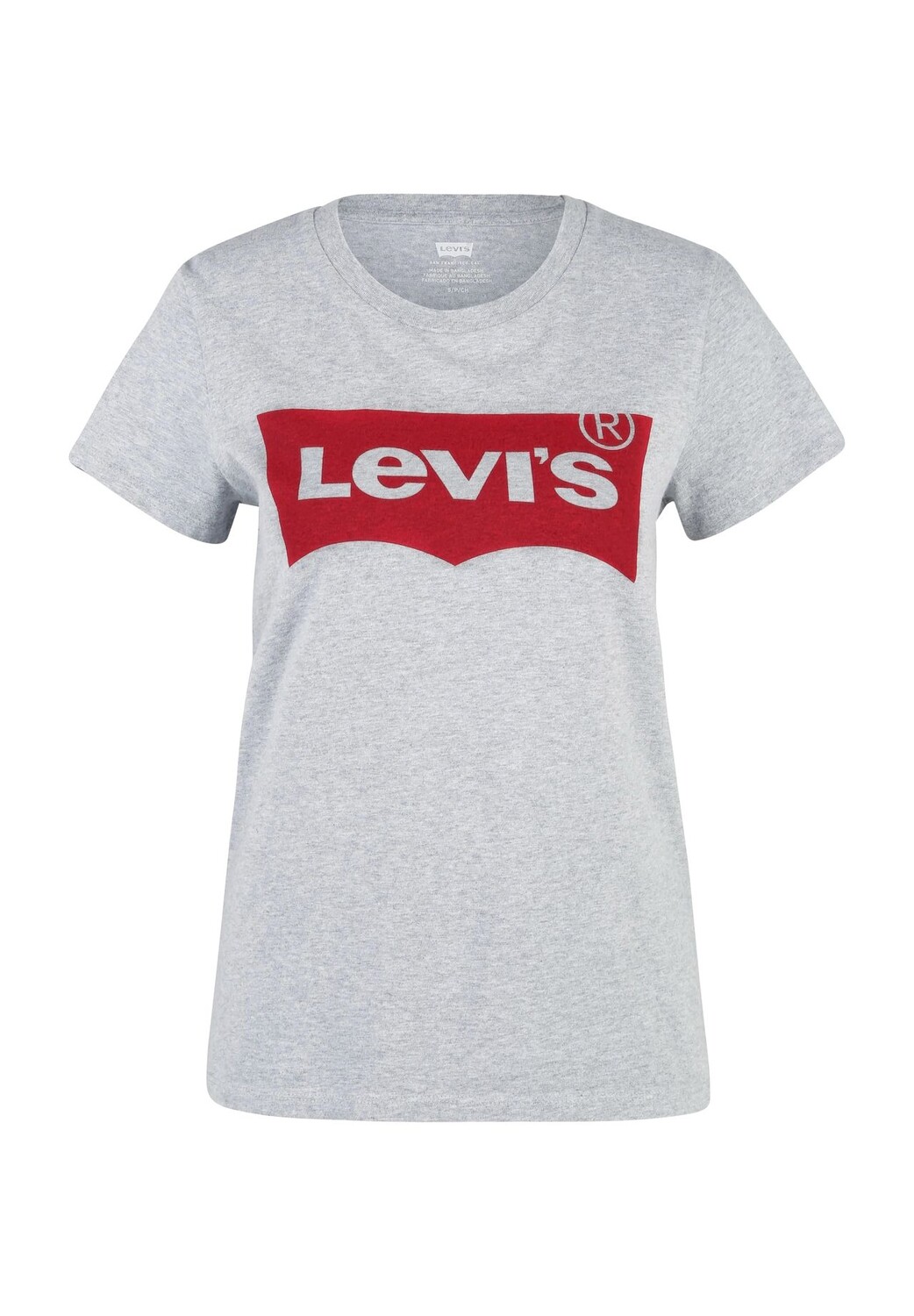

Футболка с логотипом, круглый вырез, повседневная, женская Levi's, цвет 86 Grau