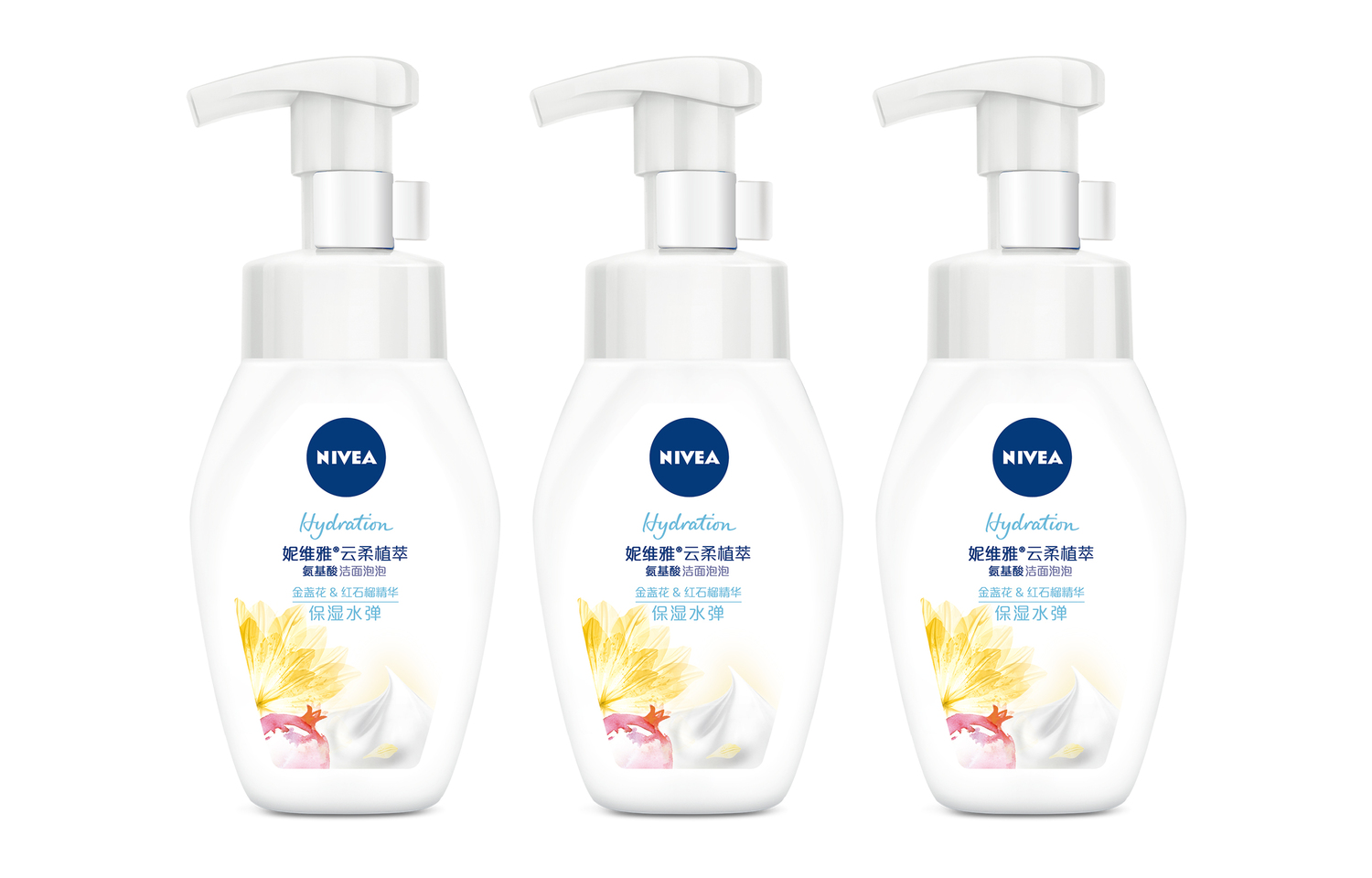 NIVEA Новый улучшенный увлажняющий очищающий гель rose moisturizing cloud soft amino acid с увлажнением, освежением, очищением 180мл*3 — фото 4