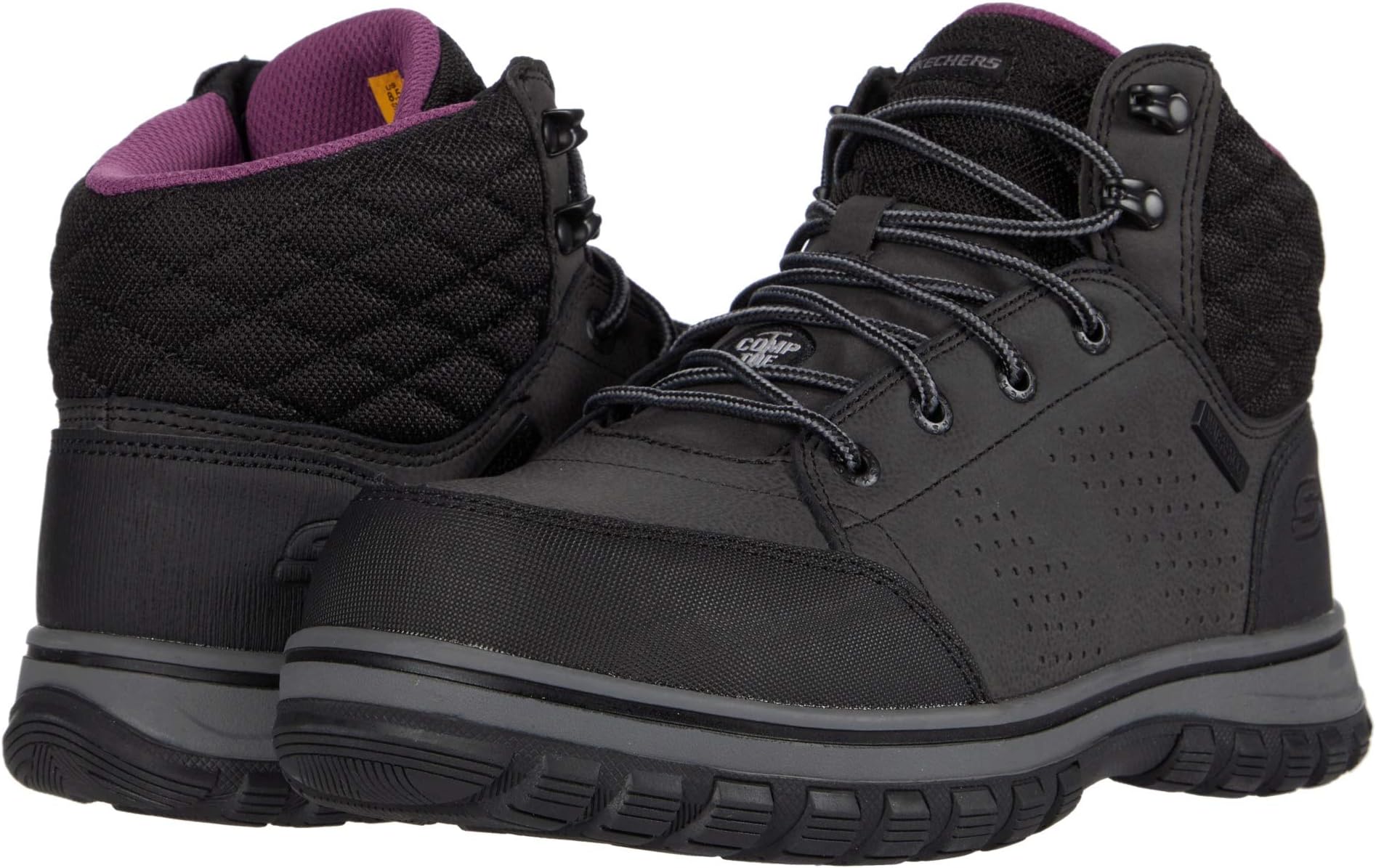 Ботинки SKECHERS Work Mccoll Comp Toe, черный