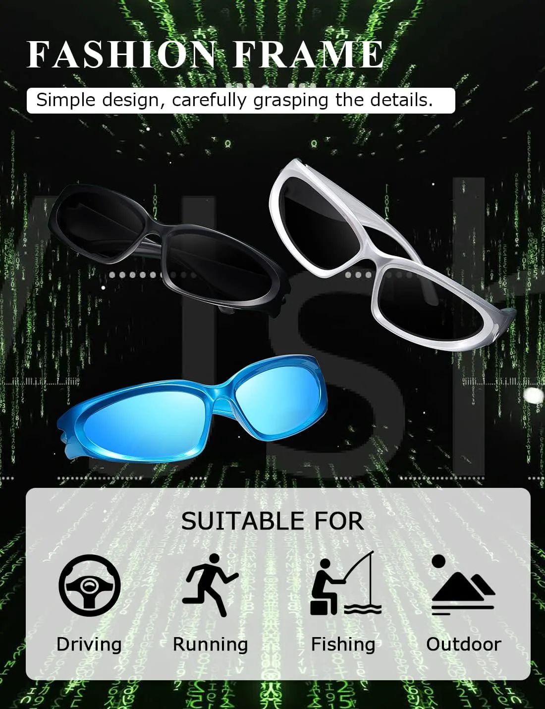 

Солнцезащитные очки Kimorn Y2K с поляризованными линзами, модель Swift Oval Fashion Sport Shades Sun Glasses K1273 (женские и мужские), Matte Black/Silver Grey/Blue