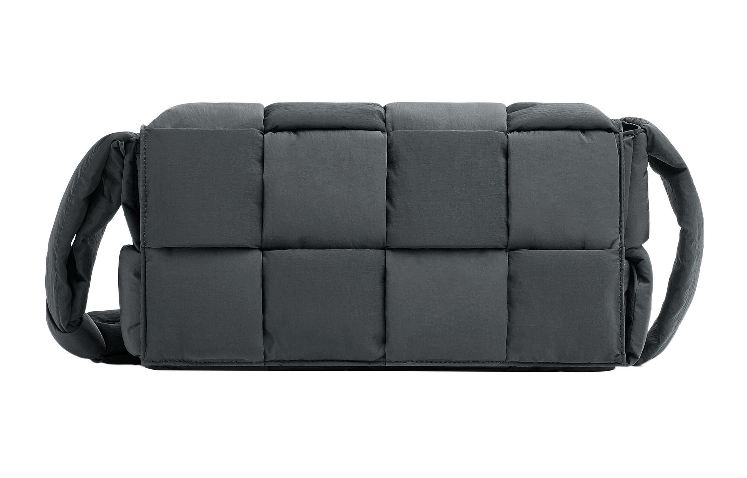 

Bottega Veneta Технологичная стеганая нейлоновая сумка-планшет через плечо среднего размера мужская серая