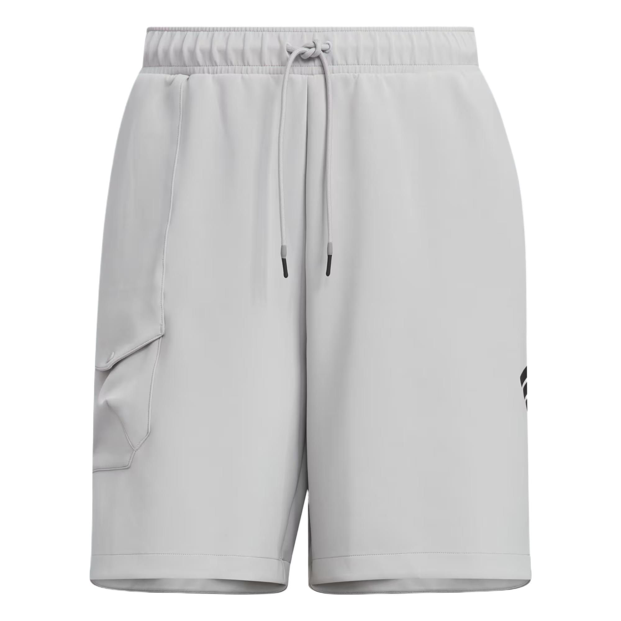 

Футуристичные джоггеры-шорты Casual Unisex Light Gray Adidas, светло-серый