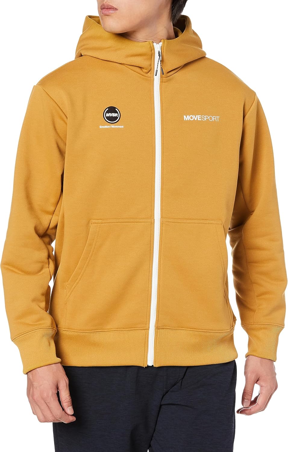 

Мужская толстовка Descente на молнии, худи, Movesport MVSP, эластичная, влагоотводящая, защита от УФ-излучения (UPF 50+), для тренировок, бежевый