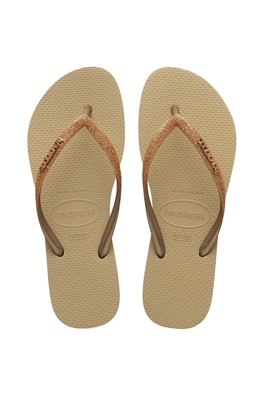 

Детские шлепанцы SLIM GLITTER II Havaianas, бежевый