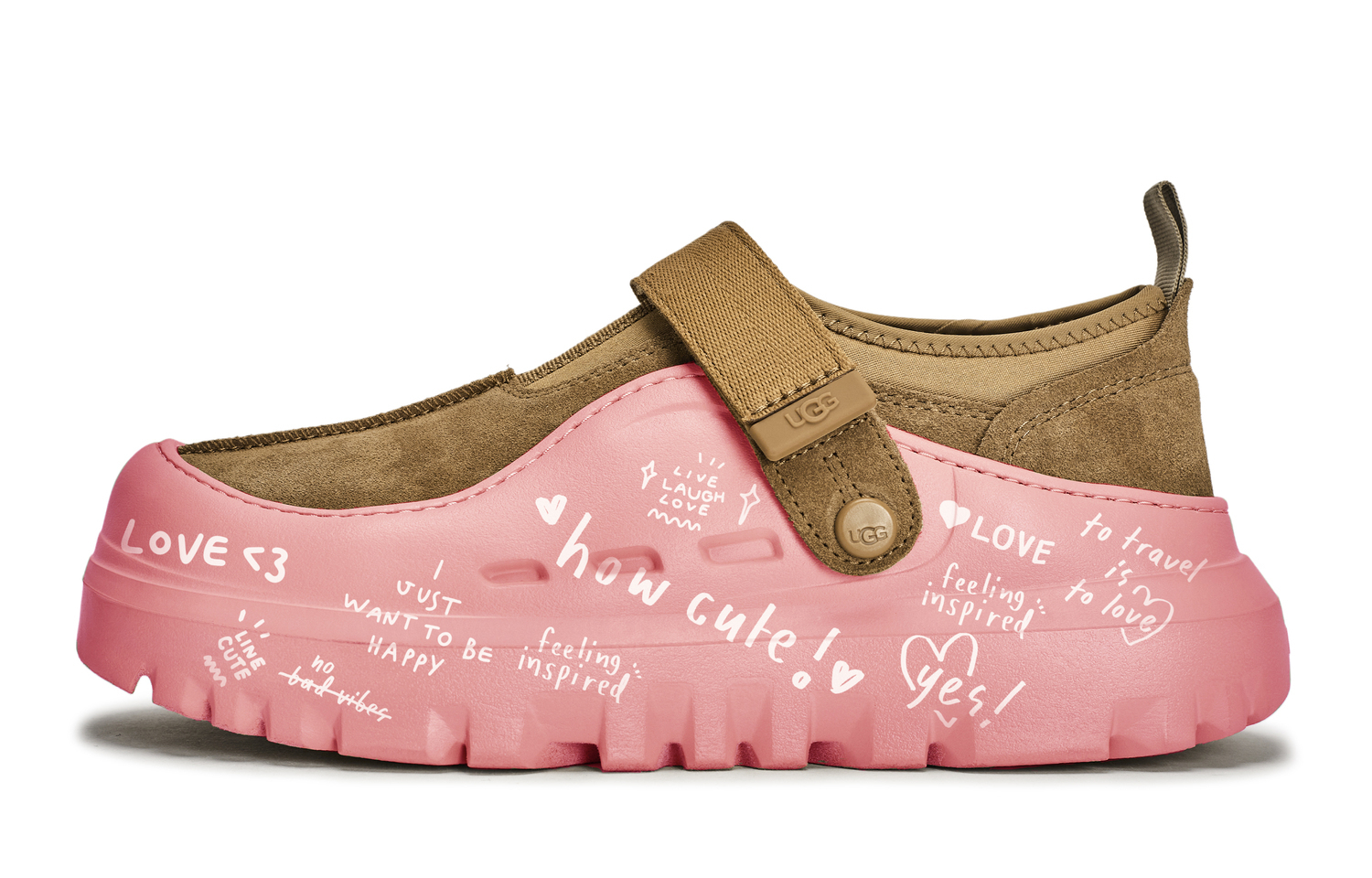 

PeakMod Lowcut 811 Manufacturing, Graffiti Journal Low top повседневные мужские туфли chestnut red brown UGG, розовый