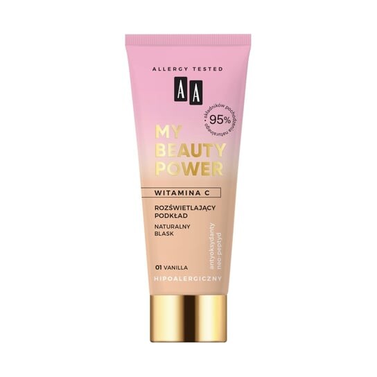 

Тональный крем для сияния 01 Ваниль, 30 мл AA, My Beauty Power