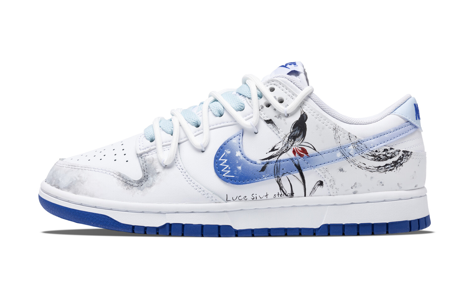 

Кроссовки Nike Dunk Skateboarding Shoes Men Low-top White/Blue/, синий