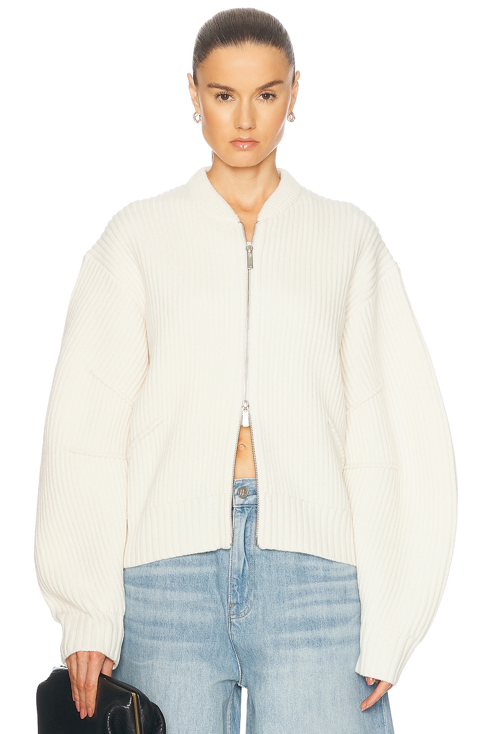 

Кардиган на молнии Helmut Lang, слоновая кость
