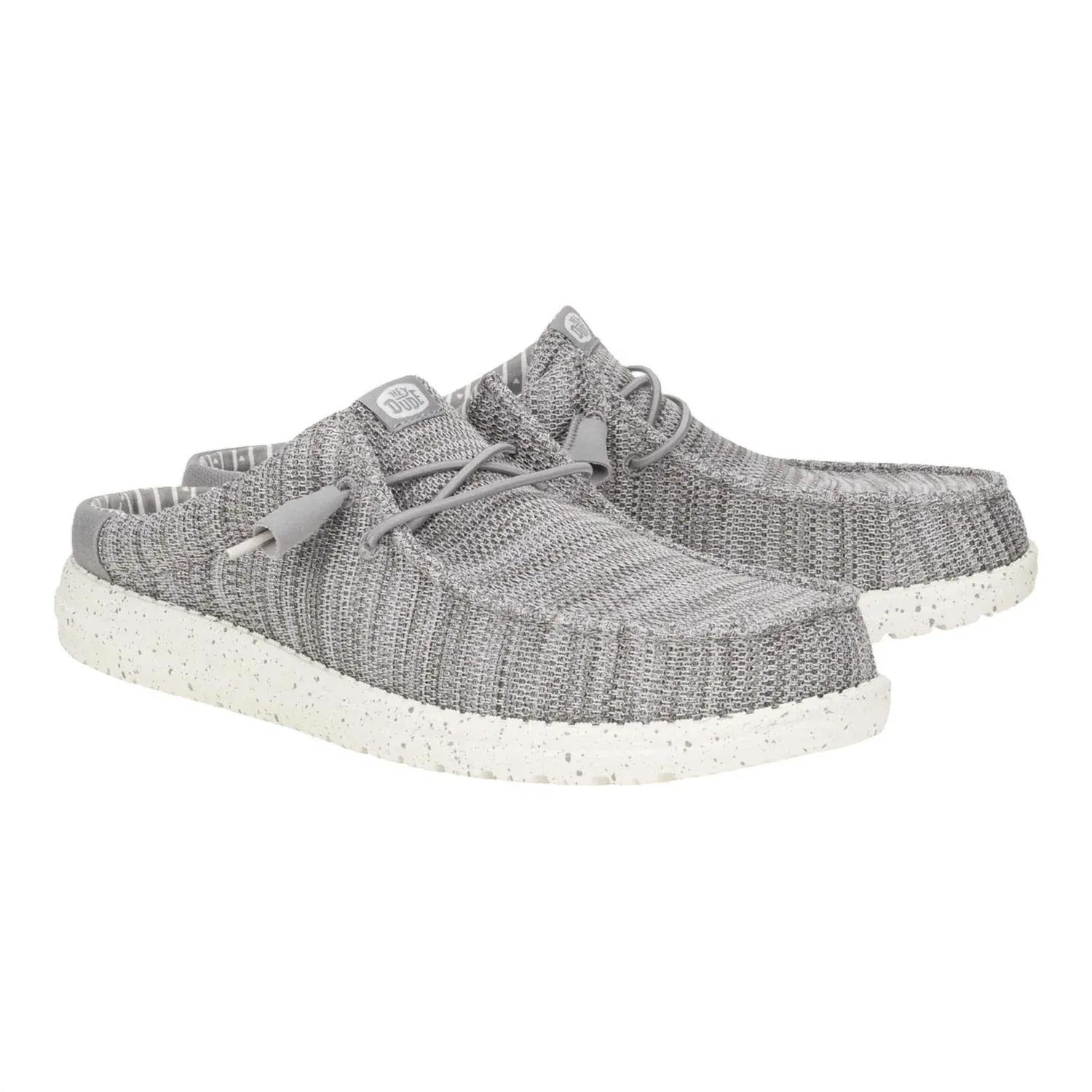 Hey Dude Men's Wally Slip Stretch Sox Shoes In Granite Grey