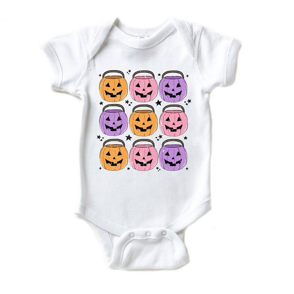 

Хэллоуин Candy Bucket Chart Детское боди The Juniper Shop, белый