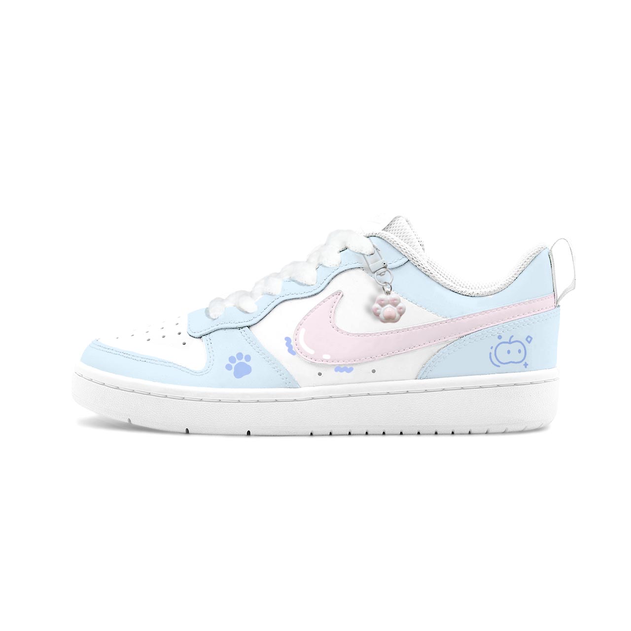 

Nike Court Borough 2 Ice Cream Cloud кожаные кроссовки для скейтбординга с амортизацией, устойчивые к истиранию и скольжению, низкие