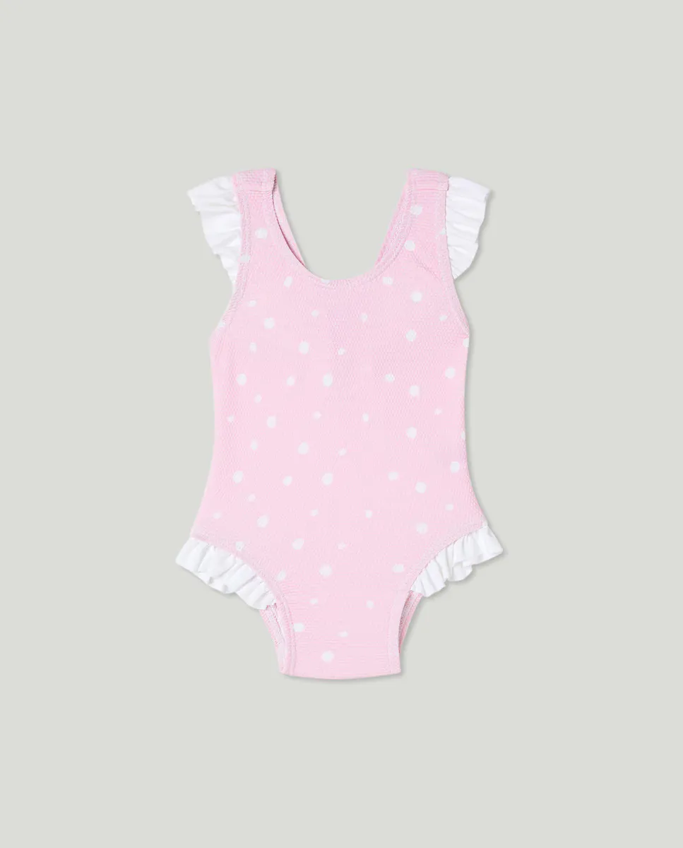 

Купальник из пике для малышки в горошек Baby El Corte Inglés, цвет Rosa