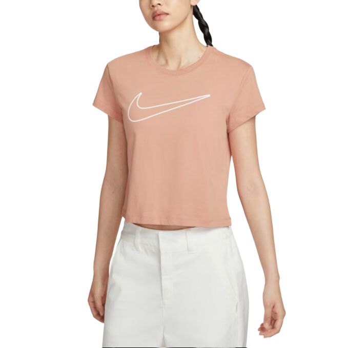 

Спортивная футболка для женщин Nike, золотой/белый