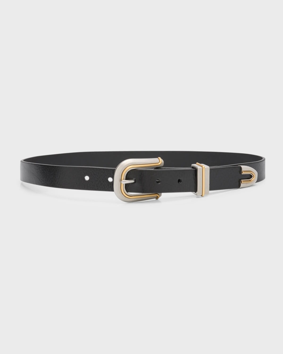 

Ремень Ventura из кожи и никеля Rag & Bone, цвет Black