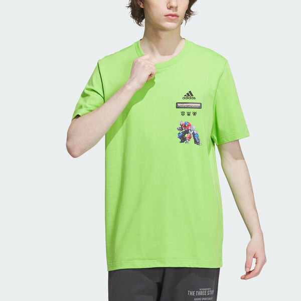 Футболка трансформеры Adidas, зеленый — фото 2