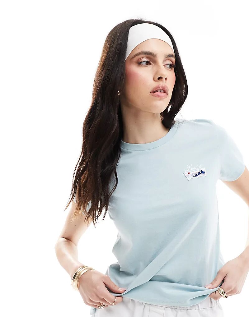 

Футболка с логотипом в виде крыла летучей мыши Perfect Sunset Embroid, средне-синего цвета Levi's