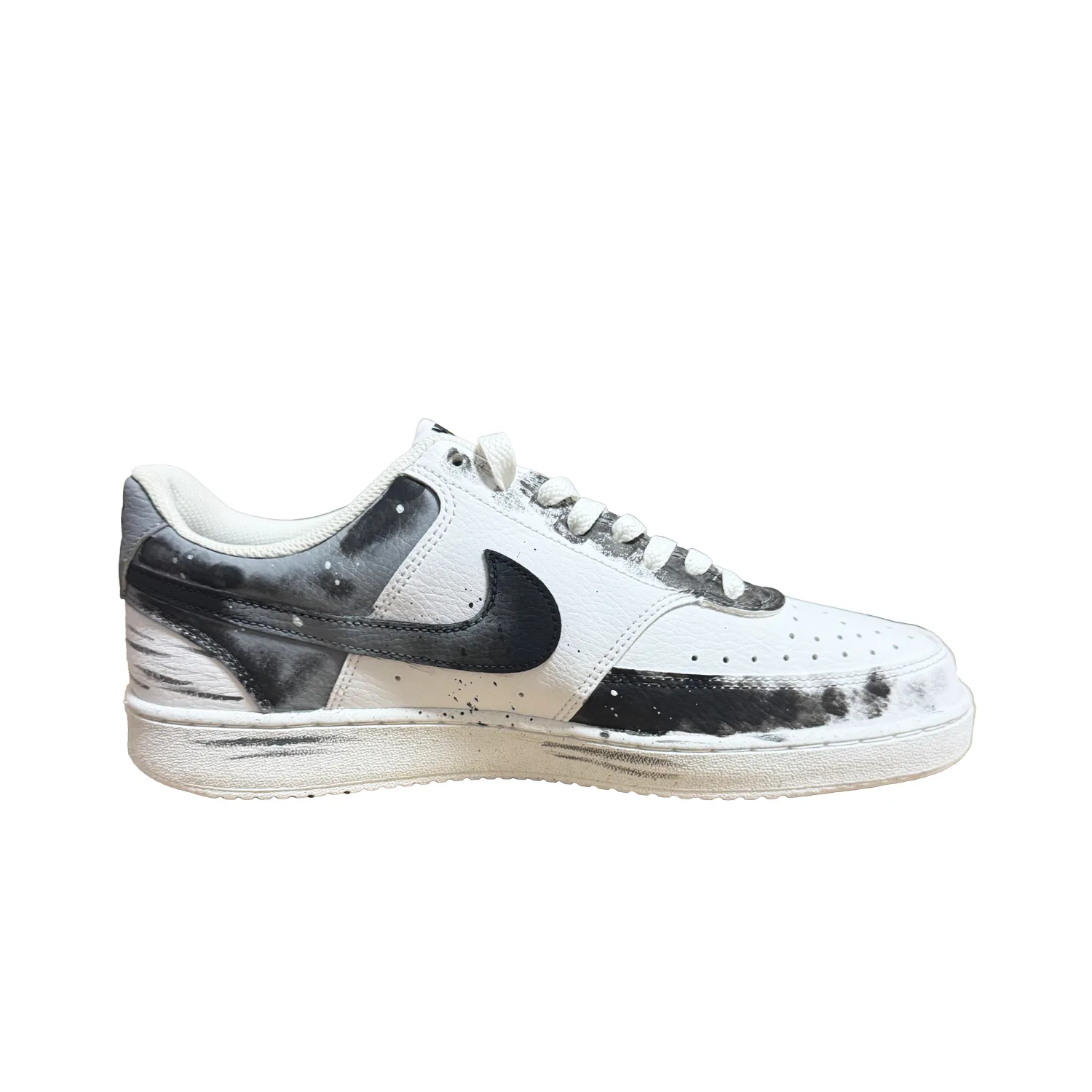 Nike Court Vision Black Shadow Warrior Leather Height Increasing Abrasion Resistant Slip Resistant Low top — фото 3
