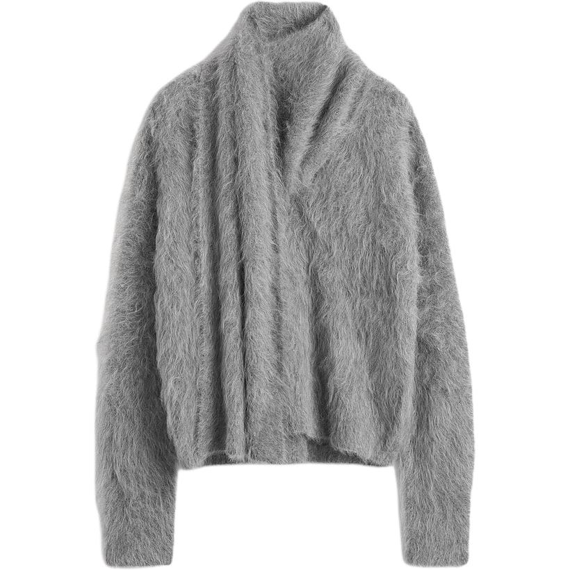 

Толстовка Totême Draped Scarf Brushed Finish вязаная TOTEME, серый