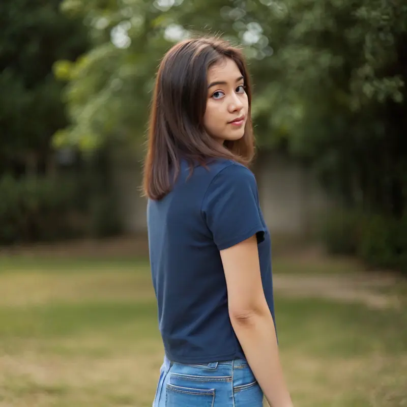Nike Модная повседневная футболка с коротким рукавом и круглым вырезом navy blue для подростков — фото 4