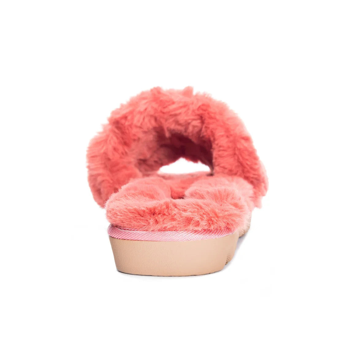 Chinese Laundry Rally Sandal Women's  Coral Faux Fur Comfort Slide JOBB582 — фото 3