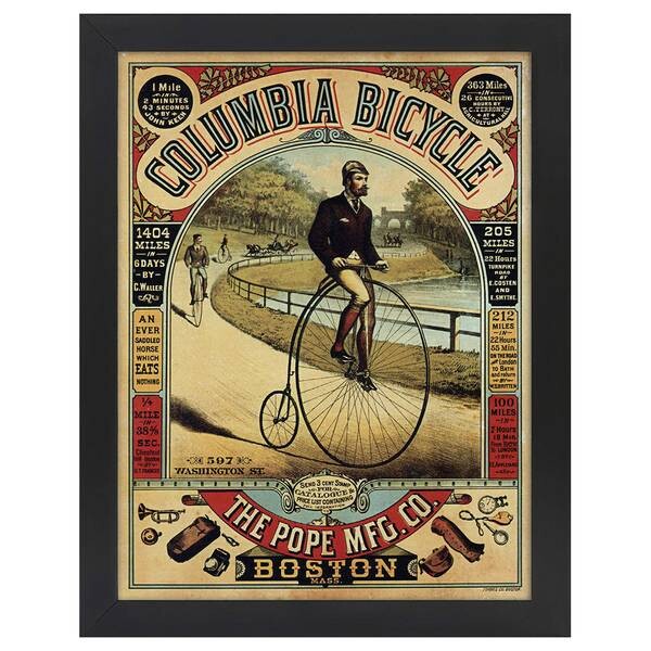 

Рамка для фотографий LegendArte Poster Columbia Bicycle, черный