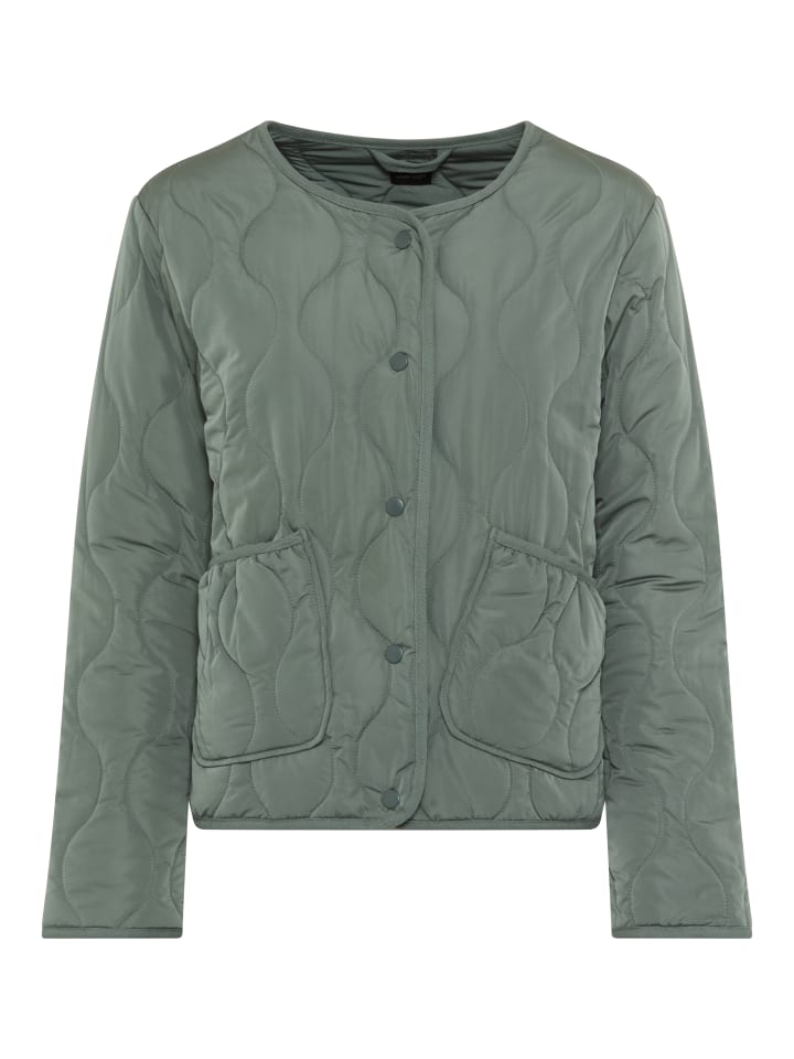 

Стеганая куртка темно-серо-зеленого цвета Laura Scott