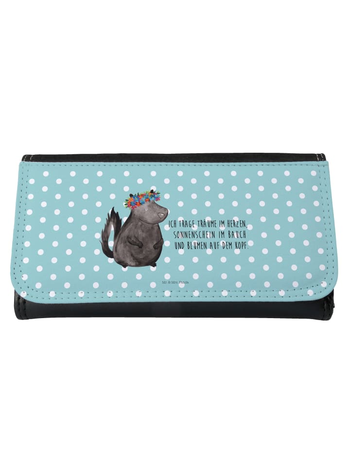 

Mr. & Mrs. Panda Женский кошелек с изображением скунса... в бирюзовом пастельном цвете