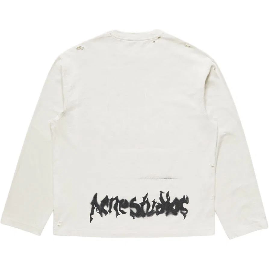 Футболка Acne Studios SS26 Unisex серо-белая — фото 3