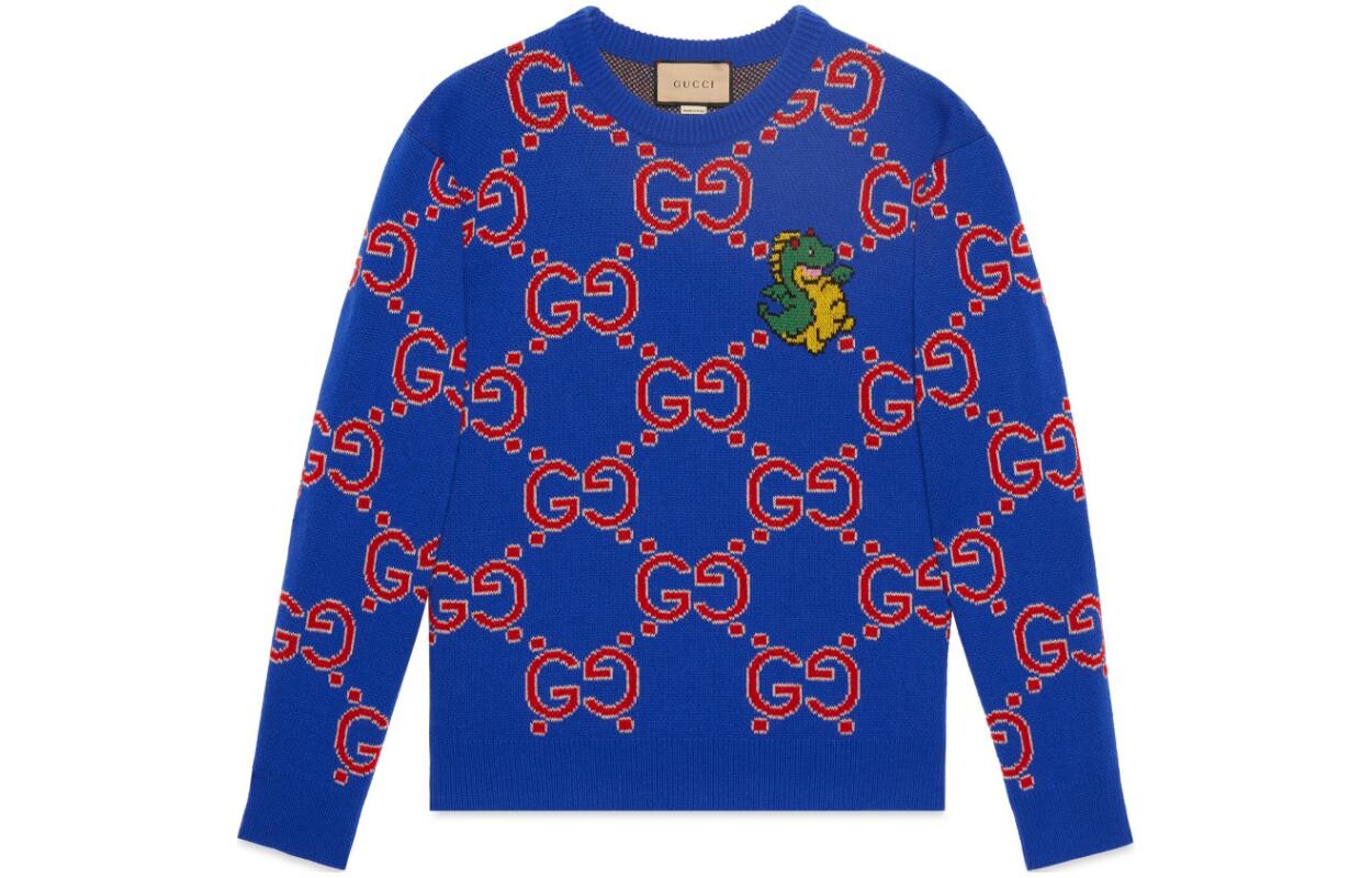 

Китайский Новый год свитер мужской синий Gucci, синий