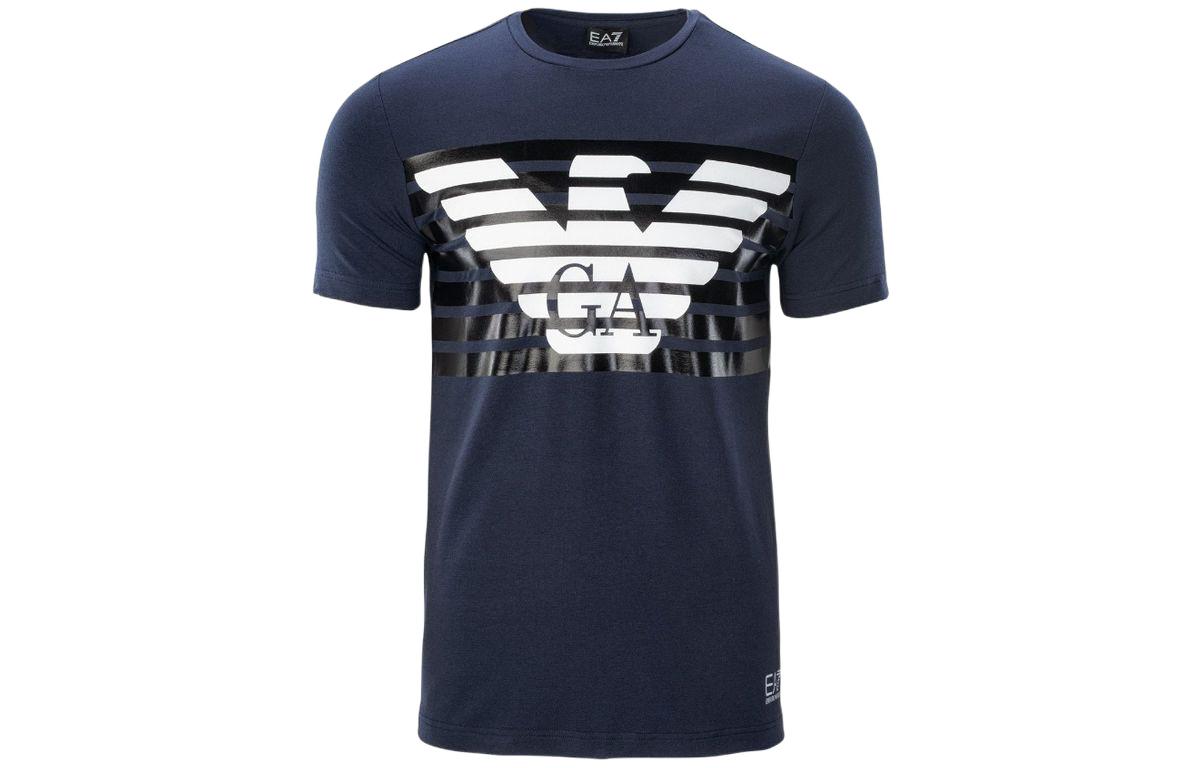 

EMPORIO ARMANI Футболка SS22 мужская темно-синяя, Синий, EMPORIO ARMANI Футболка SS22 мужская темно-синяя