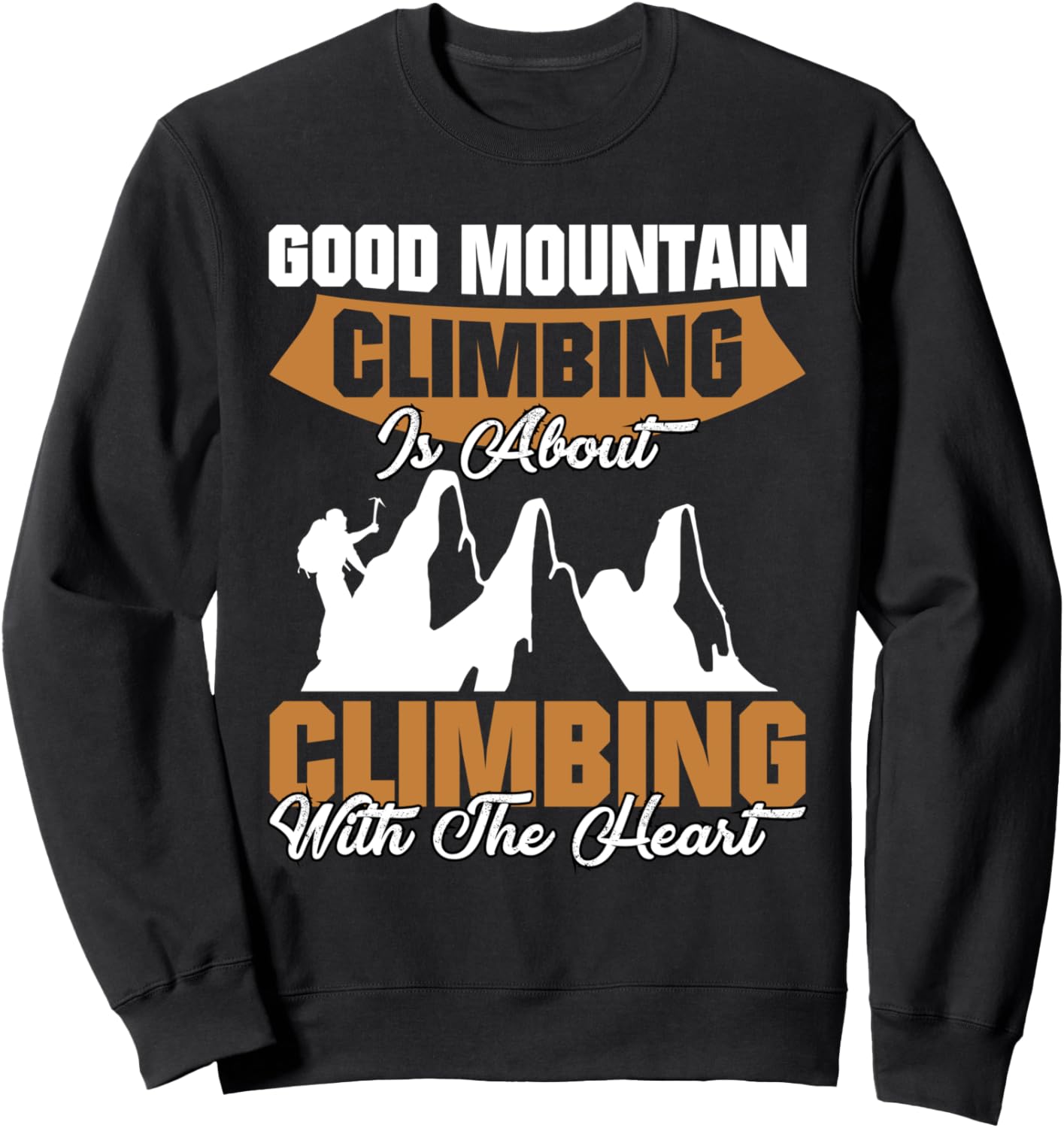 

Толстовка Trekker с дизайном «Восхождение с сердцем» для любителей альпинизма Moutain Climbing Designs For Mountaineers, черный