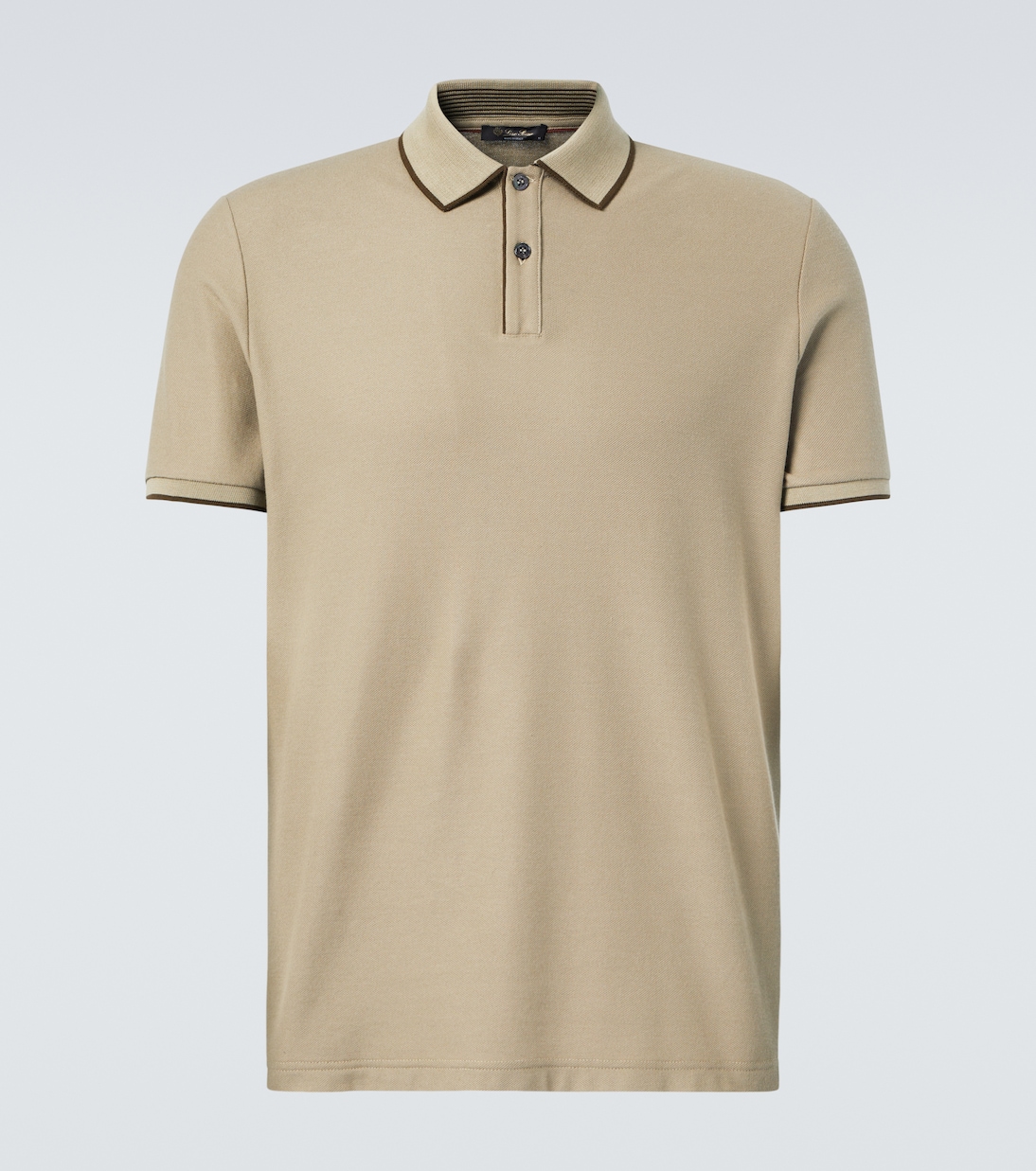 

Поло из пике с хлопковым составом Brentwood Loro Piana, Dried Taragon
