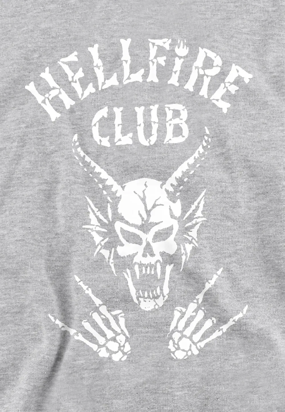 Детский худи Stranger Things Hellfire Club Bones, серый — фото 2