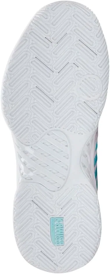 Кроссовки для падел K-Swiss Express Light 3 HB, белые/софт-неон-блю/неон-бабл-гам — фото 3