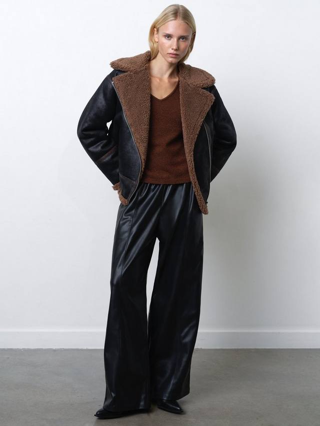 

Искусственная замша авиатор куртка French Connection, Black Brown