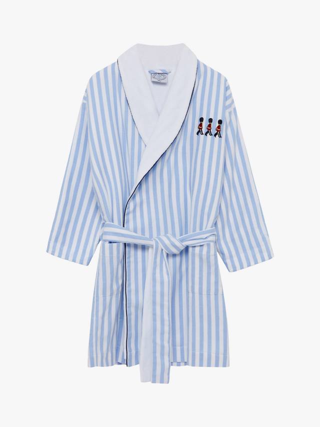 

Детский халат Felix из мягкого хлопка в полоску Trotters, Blue/White