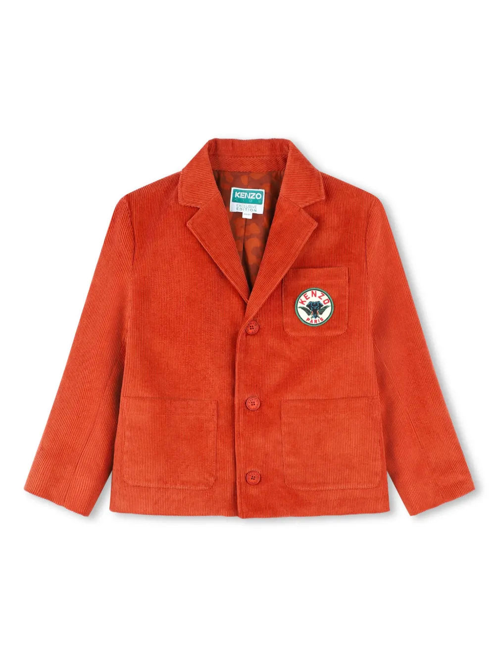 

Куртка с вышитым логотипом Kenzo Kids, оранжевый