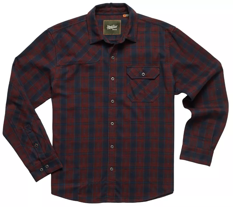 

Мужская фланелевая рубашка Howler Brother Harker's Howler Brothers, цвет Barrett Plaid Burgundy