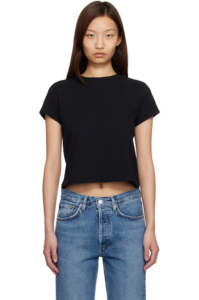 

Укороченная футболка Adine Agolde, черный