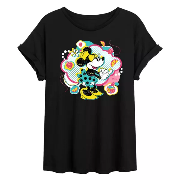 

Футболка оверсайз с принтом Minnie Mouse Pop Cloud для девочек Disney, черный