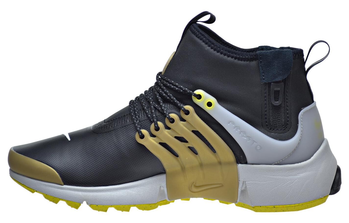 

Кроссовки Nike Air Presto Mid Utility Black Yellow Streak, черный/желтый