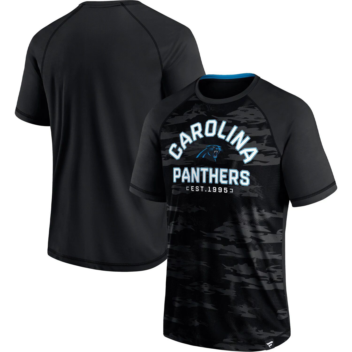 

Мужская фирменная черная футболка Carolina Panthers Hail Mary реглан Fanatics, Черный, Мужская фирменная черная футболка Carolina Panthers Hail Mary реглан Fanatics