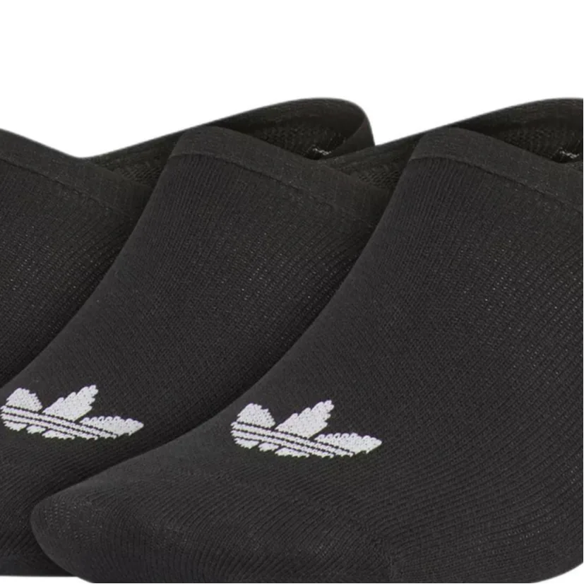 Носки ноу-шоу унисекс, набор из 3 пар Adidas, 3 Pack (Black/White) — фото 3