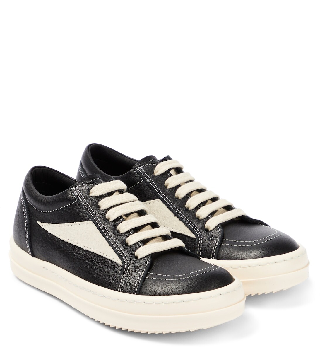 

Винтажные кожаные кроссовки Rick Owens, черный